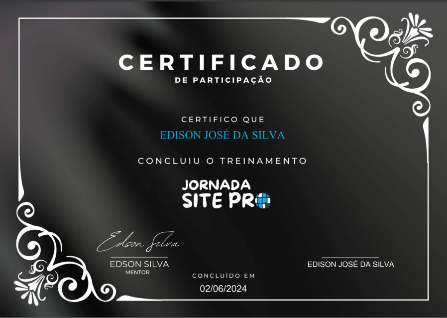 certificado jornada site pro